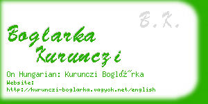 boglarka kurunczi business card